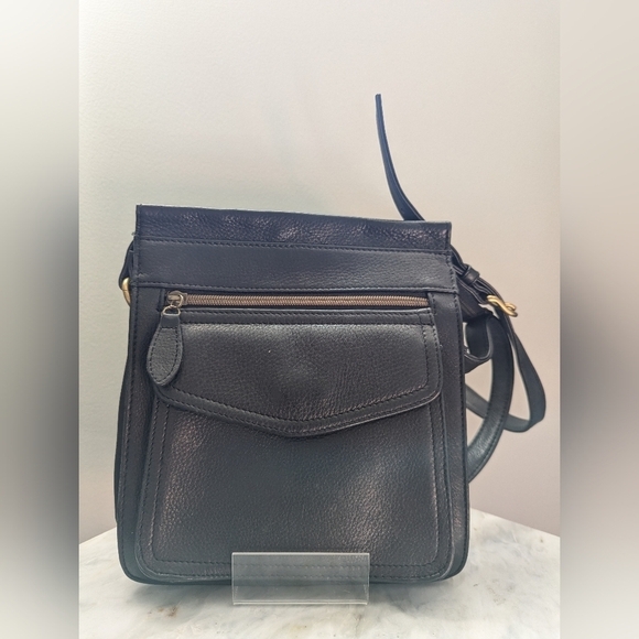 Fossil Handbags - Vintage FOSSIL 1954 Black Leather Shoulder Bag 70582